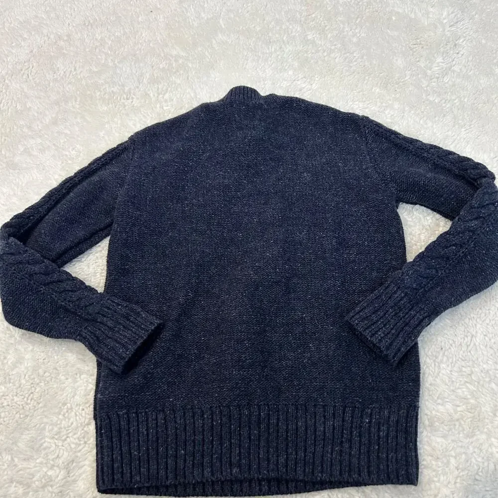 NWT Gap Boys Navy Cable Knit Sz S Preppy Old Money Country Club Cotton Sweater